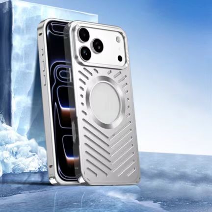 Metal snap-on magnetic phone case for iPhone