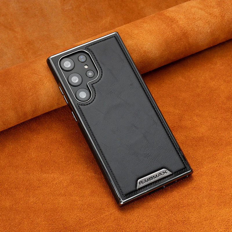 Business Men's Magnetic Full-Coverage Drop-Proof Leather Case For Samsung