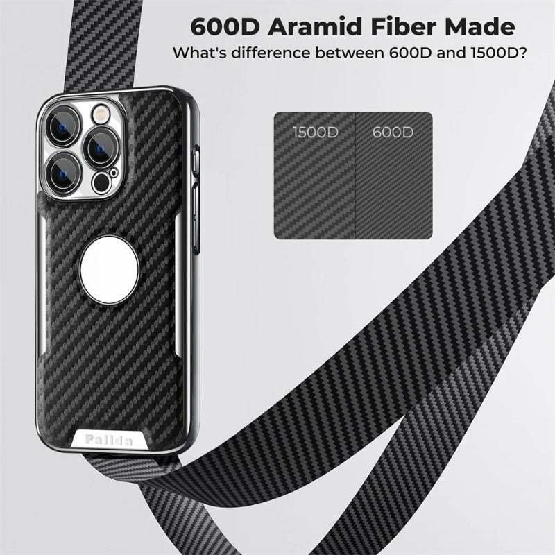 Carbon fiber missing label phone case for iPhone