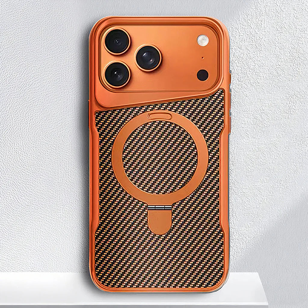 MagSafe Carbon Fiber Case | Invisible Stand | Wireless Charging for iPhone
