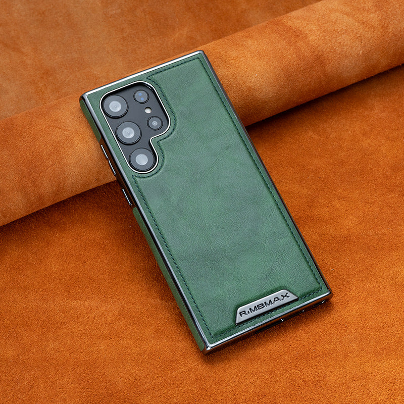 Business Men's Magnetic Full-Coverage Drop-Proof Leather Case For Samsung