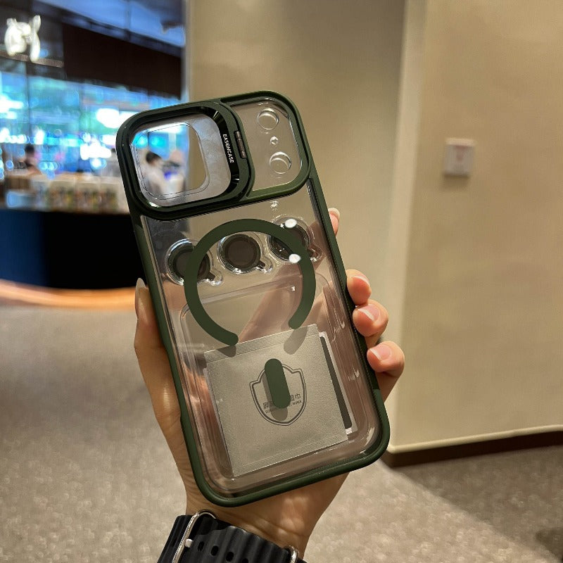 New Magnetic Transparent Invisible lens Holder Phone Case for iPhone