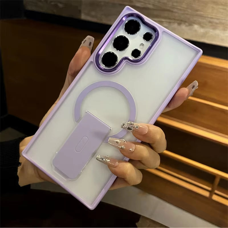 Multi functional folding stand phone case for Samsung