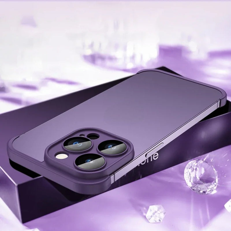 Frameless silicone bumper phone case suitable for iPhone