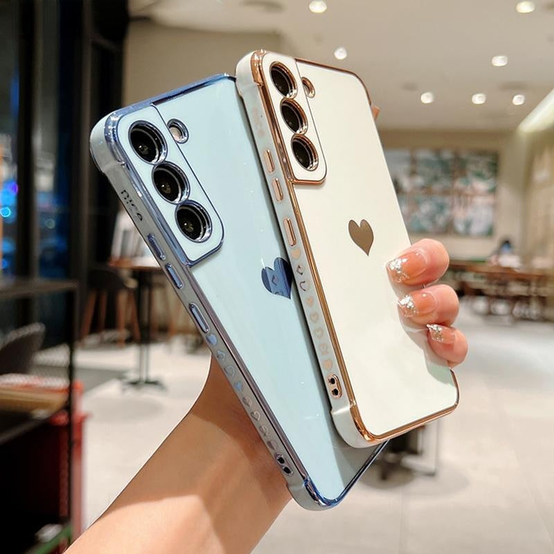 Plating Love Heart Case For Samsung