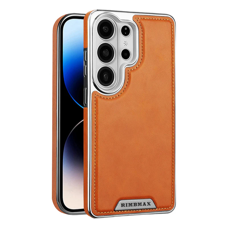 Business Men's Magnetic Full-Coverage Drop-Proof Leather Case For Samsung