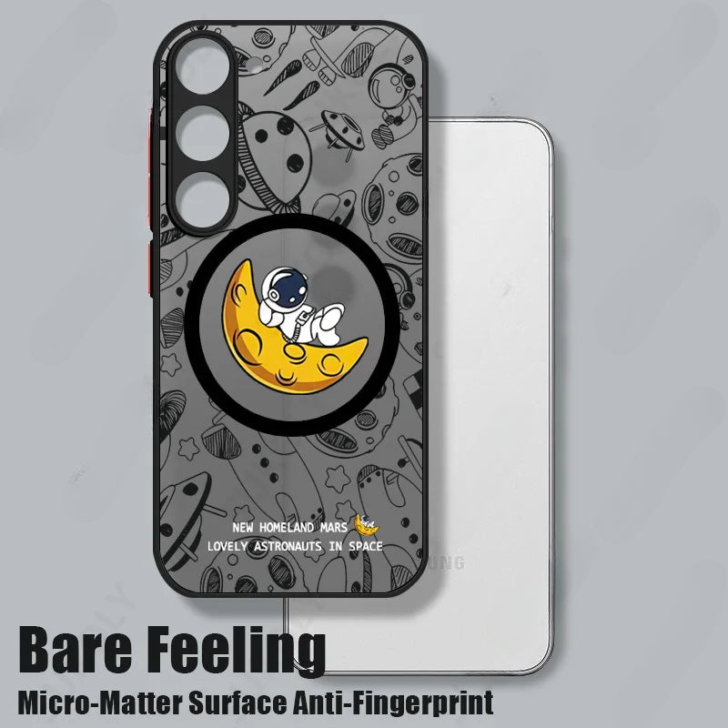 Skin feel astronaut graffiti phone case for Samsung
