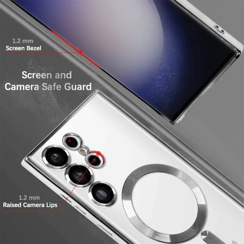 Luxury Transparent Plating Phone Case For Samsung
