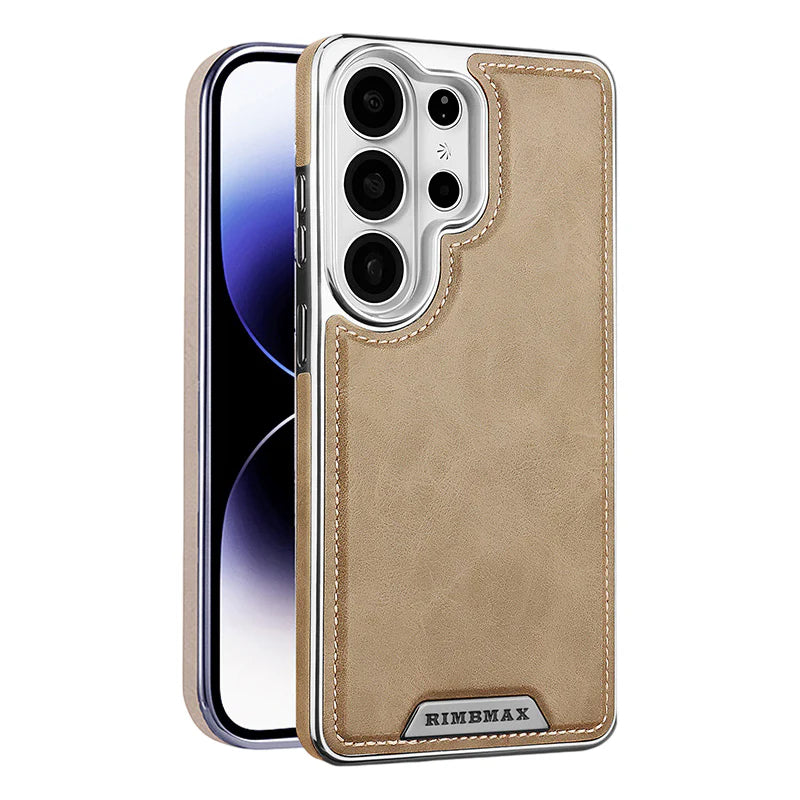 Business Men's Magnetic Full-Coverage Drop-Proof Leather Case For Samsung