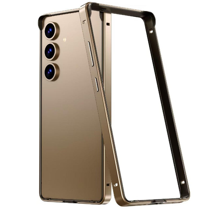 New Ultra-thin Hollowed-out Heat Dissipation Metal Frame Bare-phone Feel Shockproof Phone Case for  Samsung