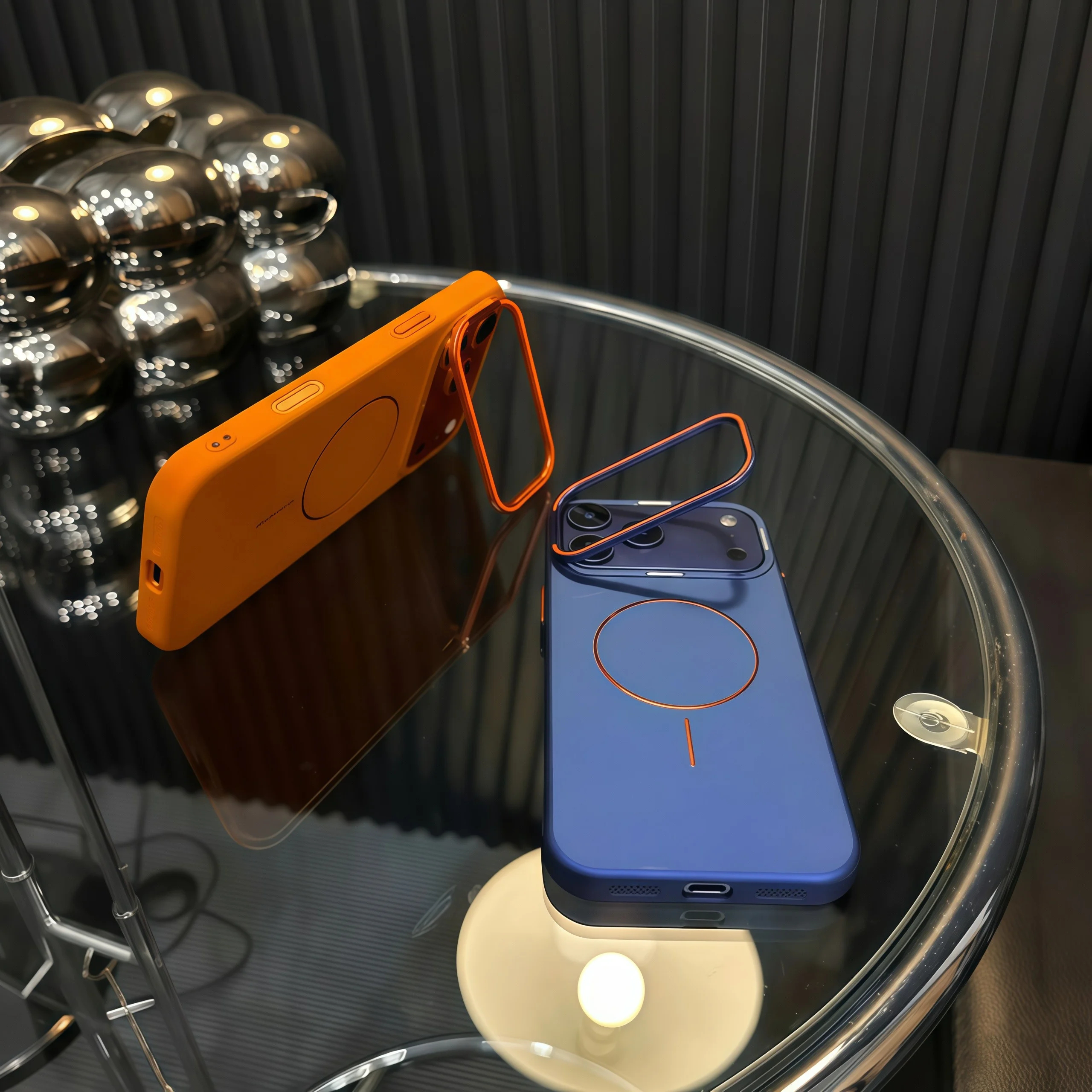 Gold-plated fine-ring magnetic case for iPhone