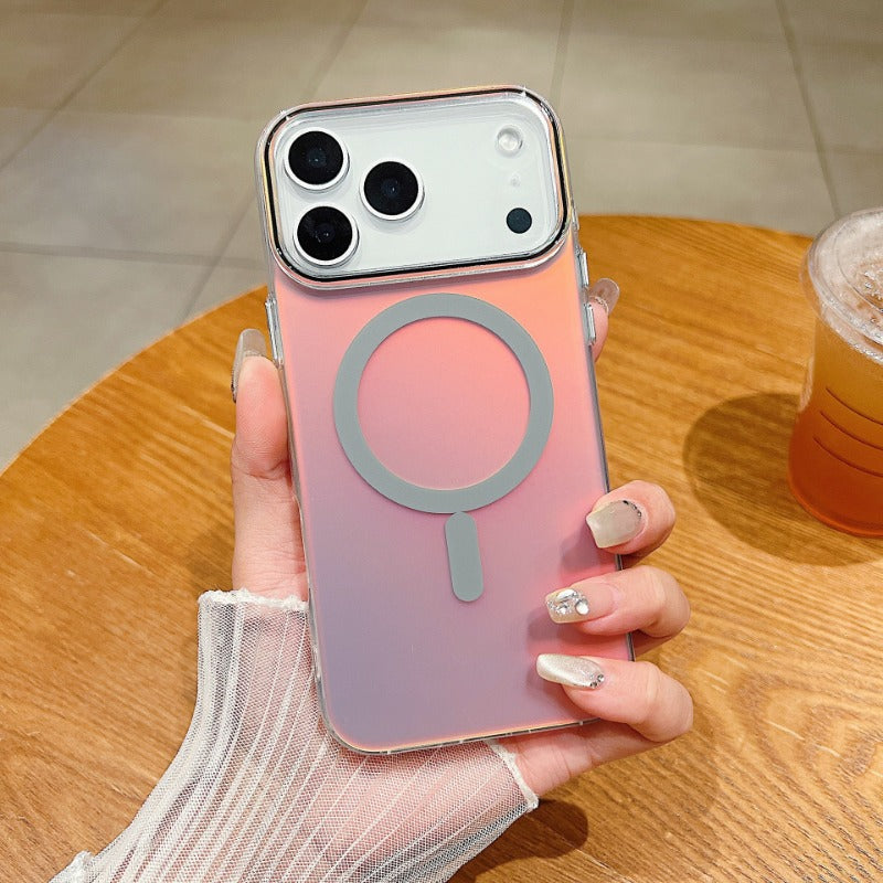 Designed for Iphone  Case - Iridescent Magnetic Cute Phone Cover