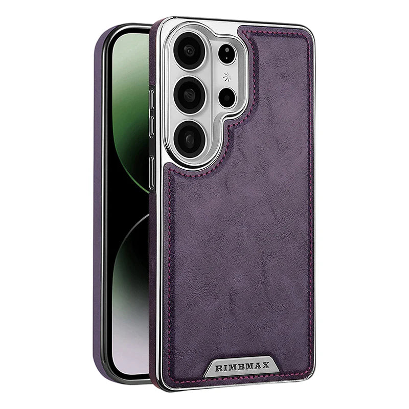 Business Men's Magnetic Full-Coverage Drop-Proof Leather Case For Samsung