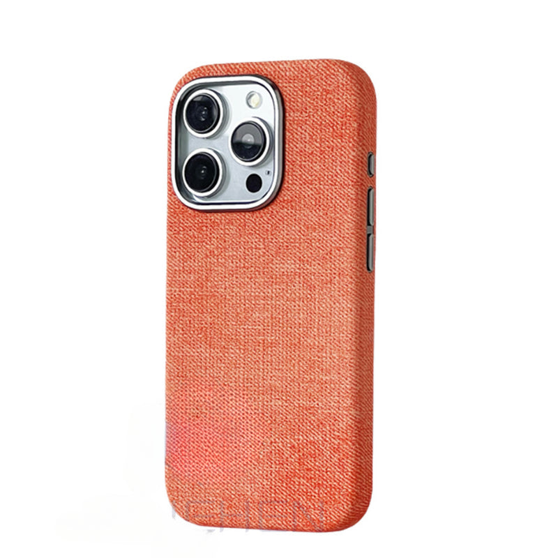 Magnetic Denim Fabric Case For iPhone