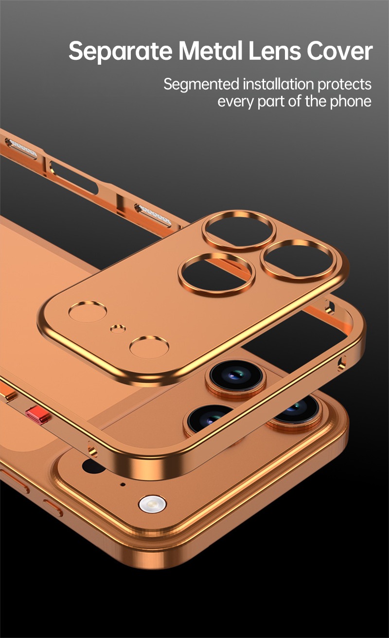 CaseSun-Detachable full-frame metal lens cover for iPhone 17 Pro Max CaseSun aluminum cooling bumper.