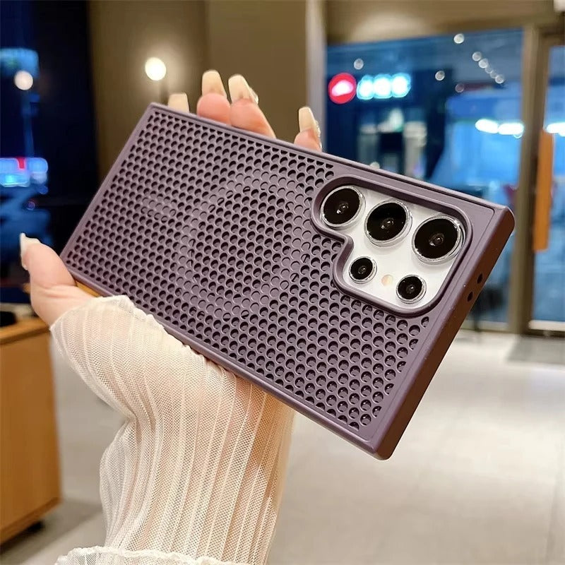 Breathable, shockproof, heat-dissipating magnetic phone case for Samsung