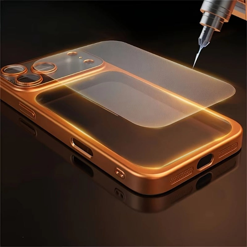 Luxury Plating Matte Hard Phone Case for iPhone Camera Lens Film Protector Frosted Shockproof Cover