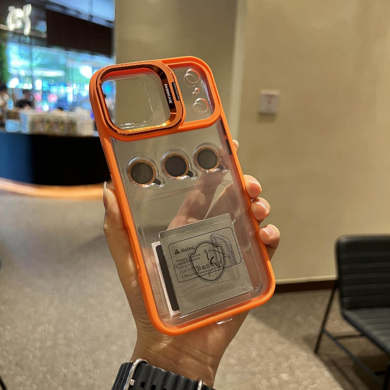 New Magnetic Transparent Invisible lens Holder Phone Case for iPhone