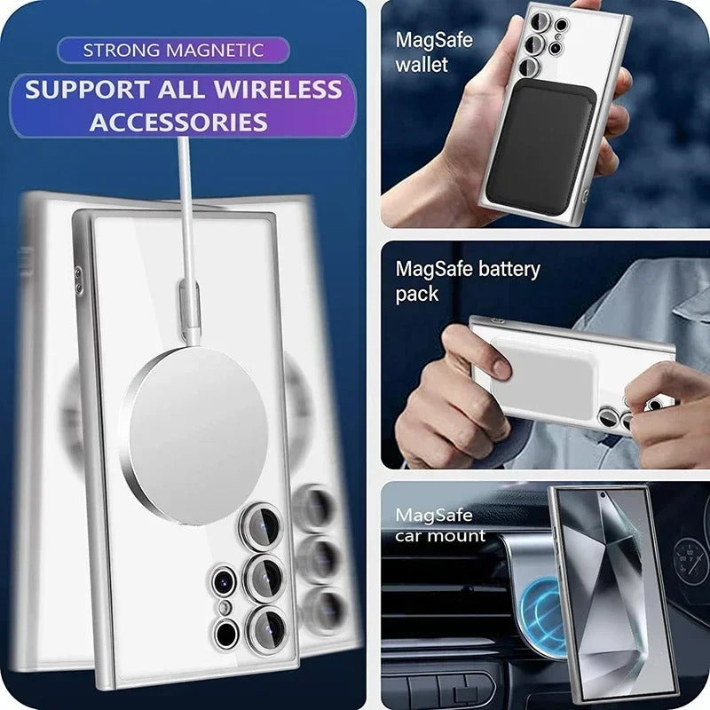 Luxury Transparent Plating Phone Case For Samsung
