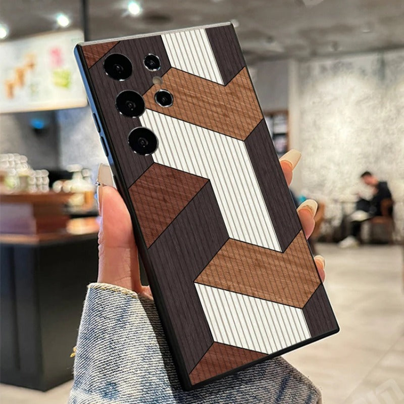Retro wood grain pattern phone case for Samsung