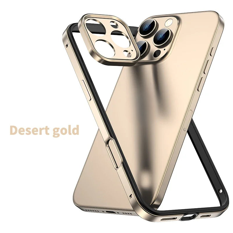 Mixed silicone frame aluminum metal phone case for iPhone