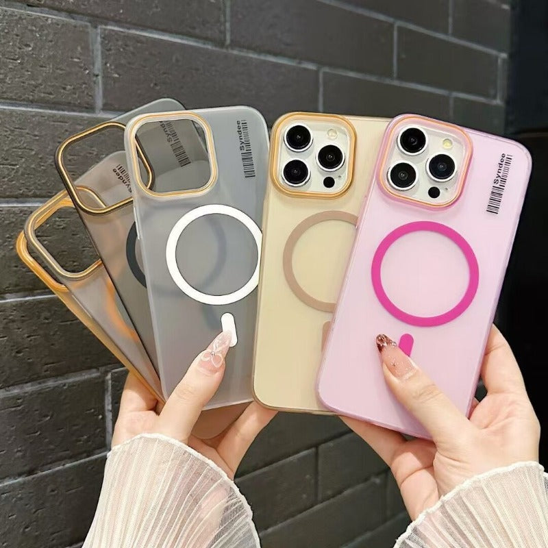 Simple soft gauze translucent phone case for iPhone