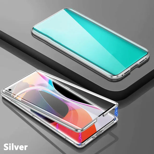 360 ° fully protected metal magnetic double-sided glass cover phone case suitable for Samsung