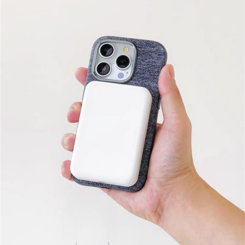 Magnetic Denim Fabric Case For iPhone