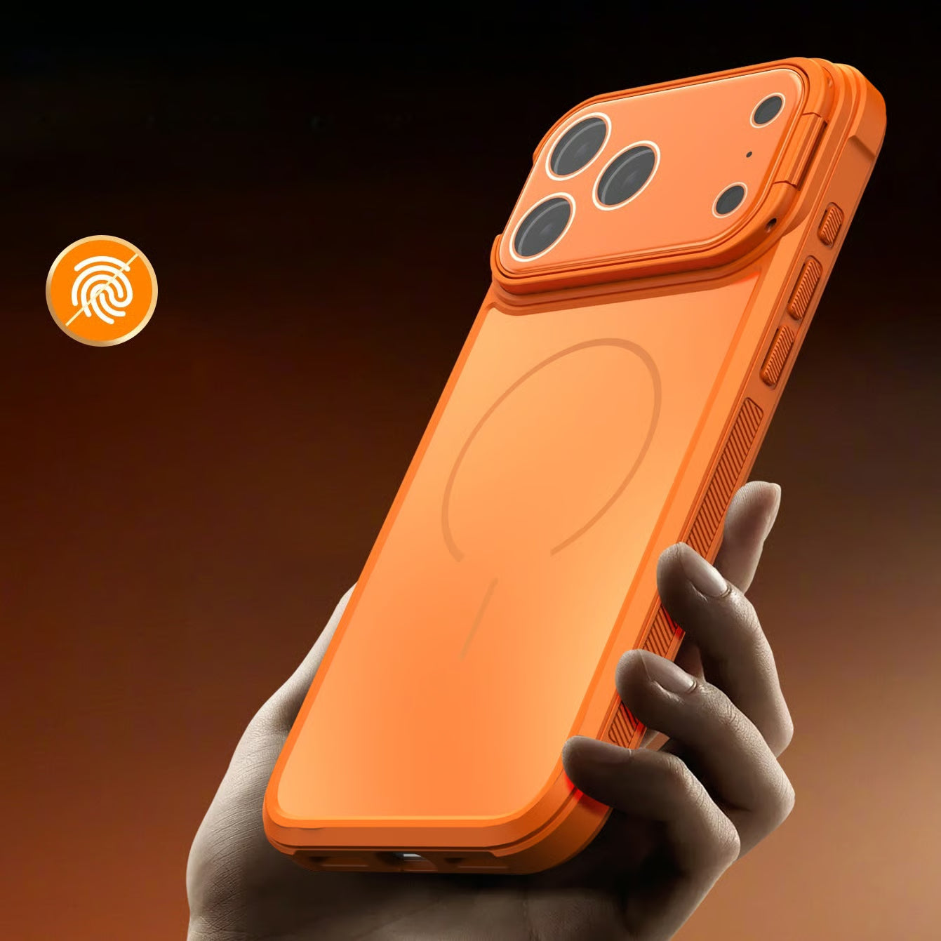 Full-coverage lens protection case with magnetic attachment for iPhone