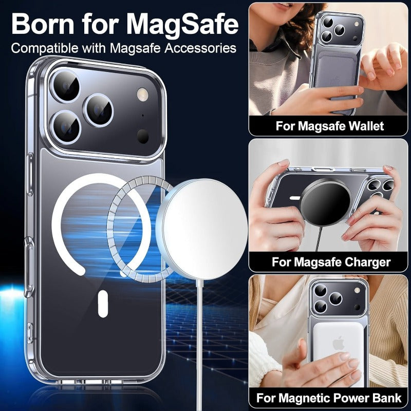 Shockproof phone case for iPhone + tempered glass