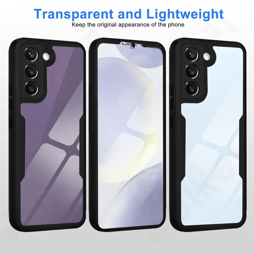 2025 new fully shockproof silicone screen protector phone case suitable for Samsung