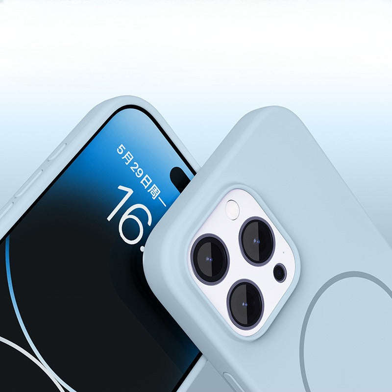 Rotating silicone rope liquid silicone phone case suitable for iPhone