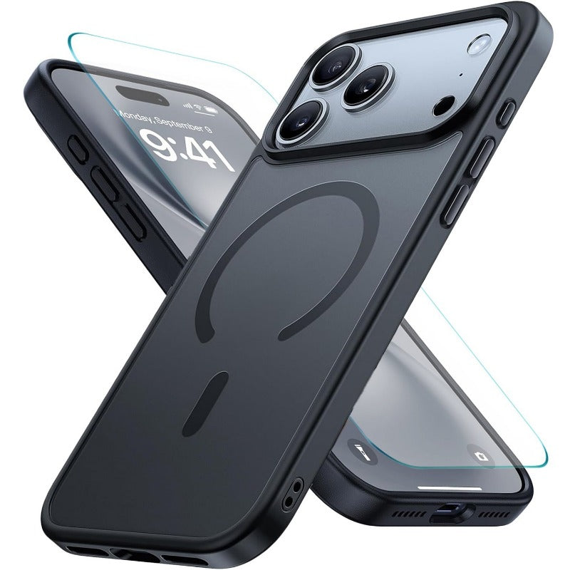 Frosted Shockproof Phone Cover +Screen Phone Case for iPhone