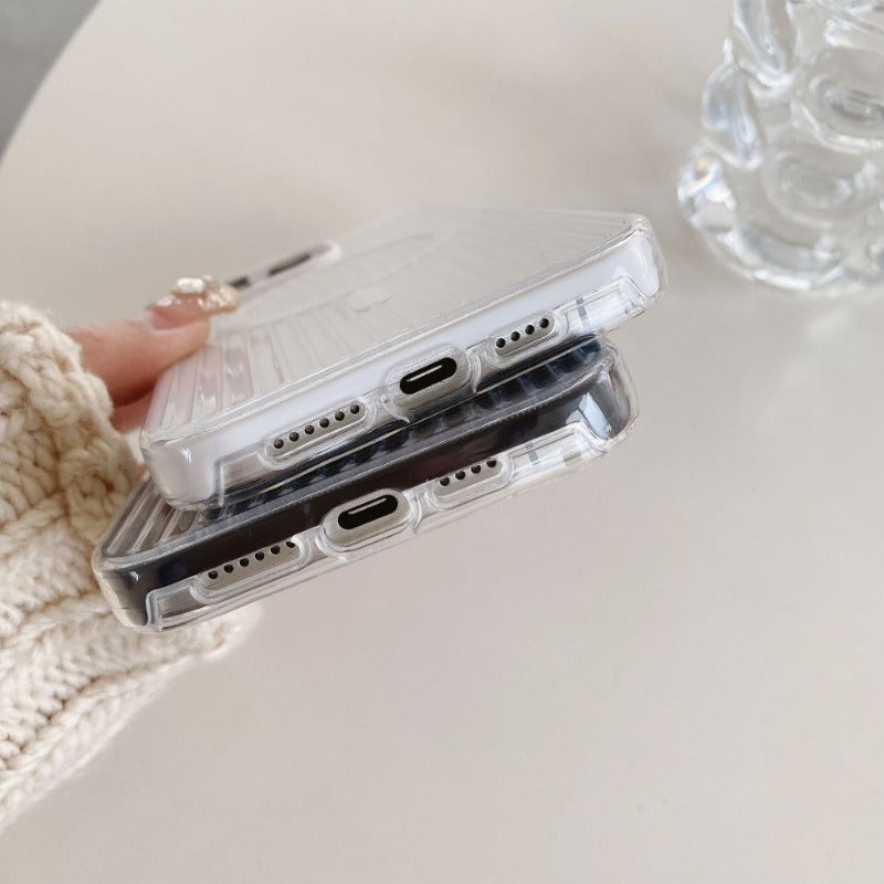 Corrugated solid color simple phone case for iPhone