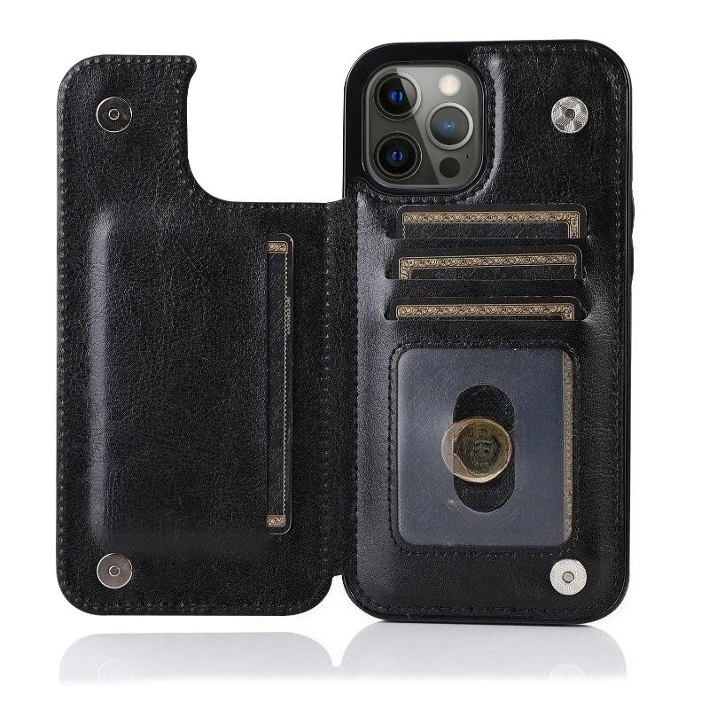 Luxury PU Leather Wallet Case For iPhone 