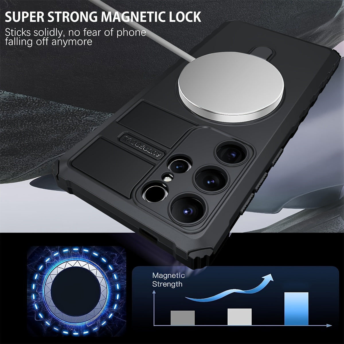Luxury Touch Magnetic Bracket Phone Case Anti Drop and Anti Stain Tape Deformable Magnetic Ring Protective Cover Suitable for Samsung
