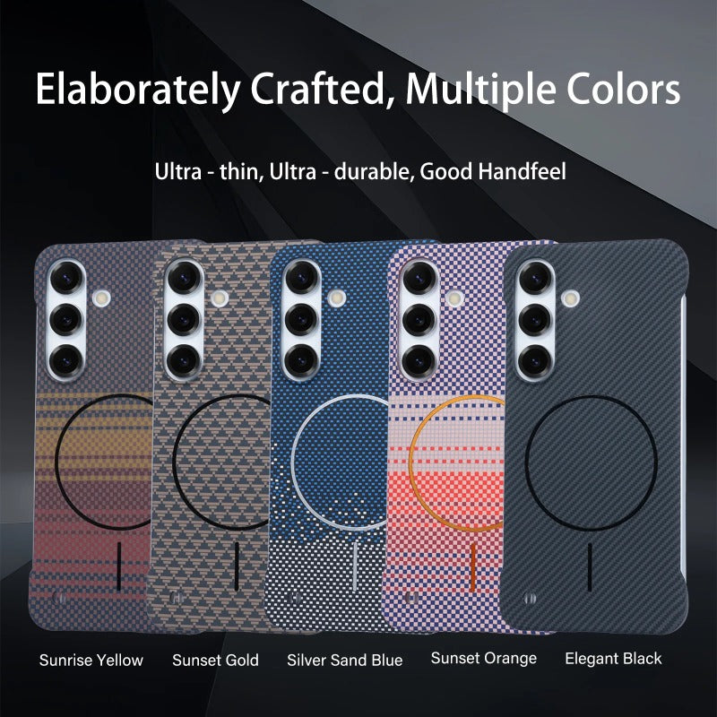 Half pack ultra-thin frameless carbon fiber phone case for Samsung