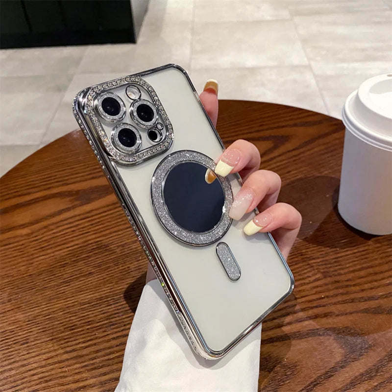 New sparkling diamond mirror phone case suitable for iPhone