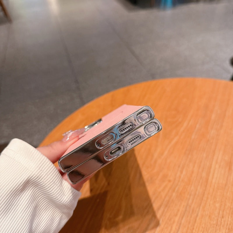 Simple solid color frameless electroplated phone case for Samsung