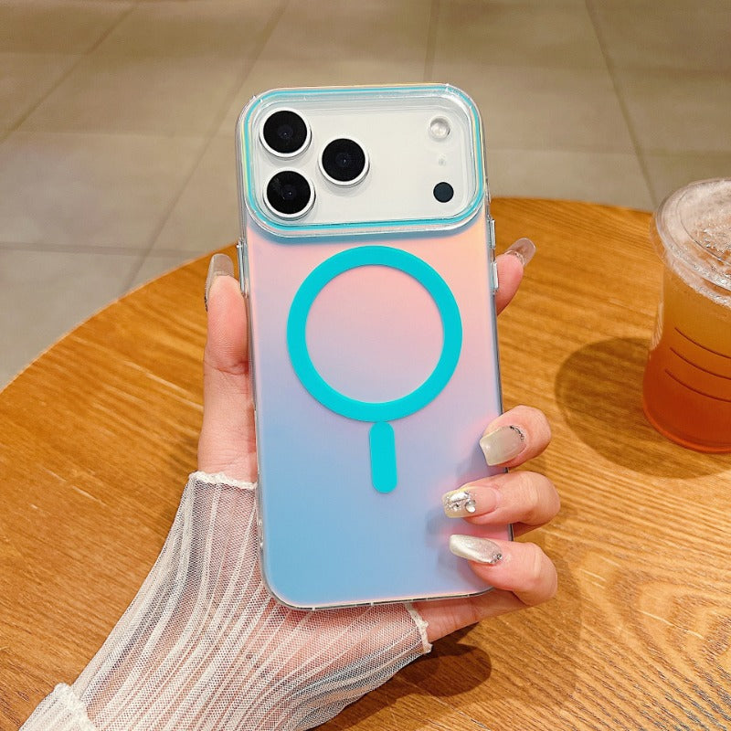 Designed for Iphone  Case - Iridescent Magnetic Cute Phone Cover