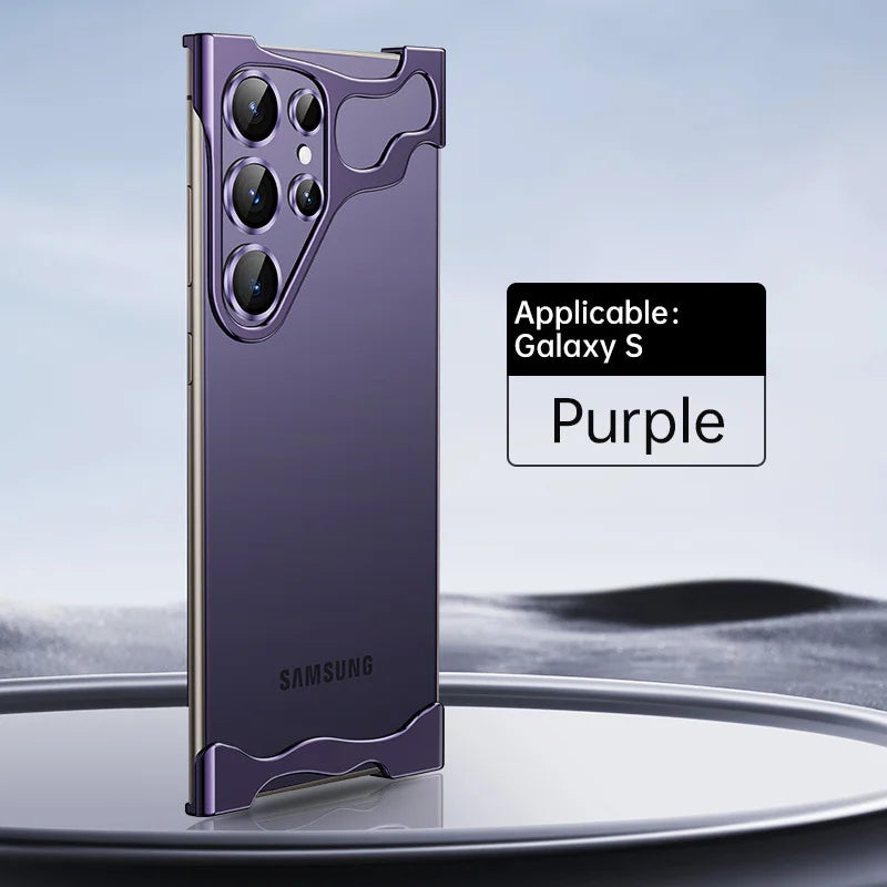 Metal shock resistant irregular aluminum alloy phone case for Samsung