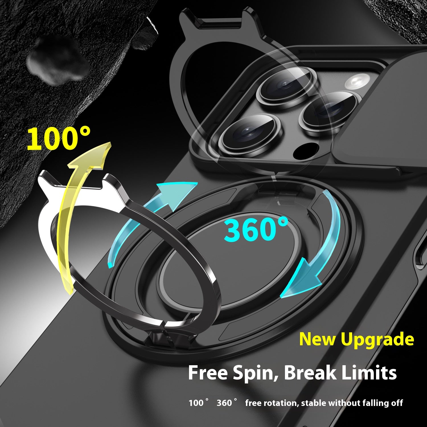 Sliding window bracket anti drop phone case for iPhone