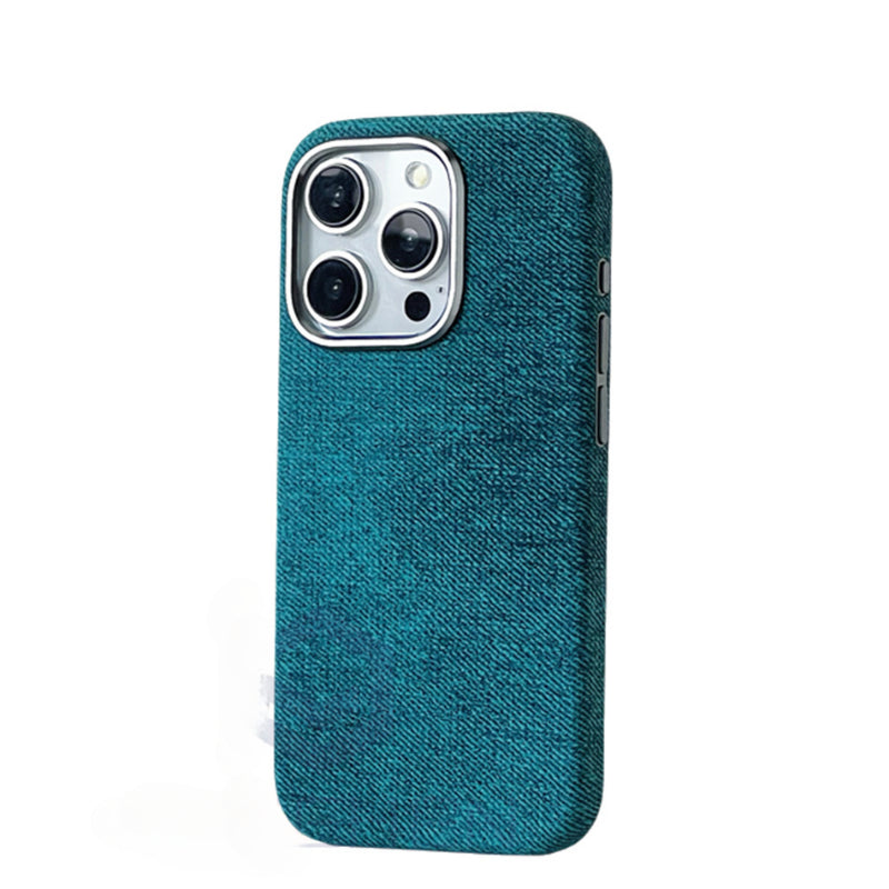 Magnetic Denim Fabric Case For iPhone