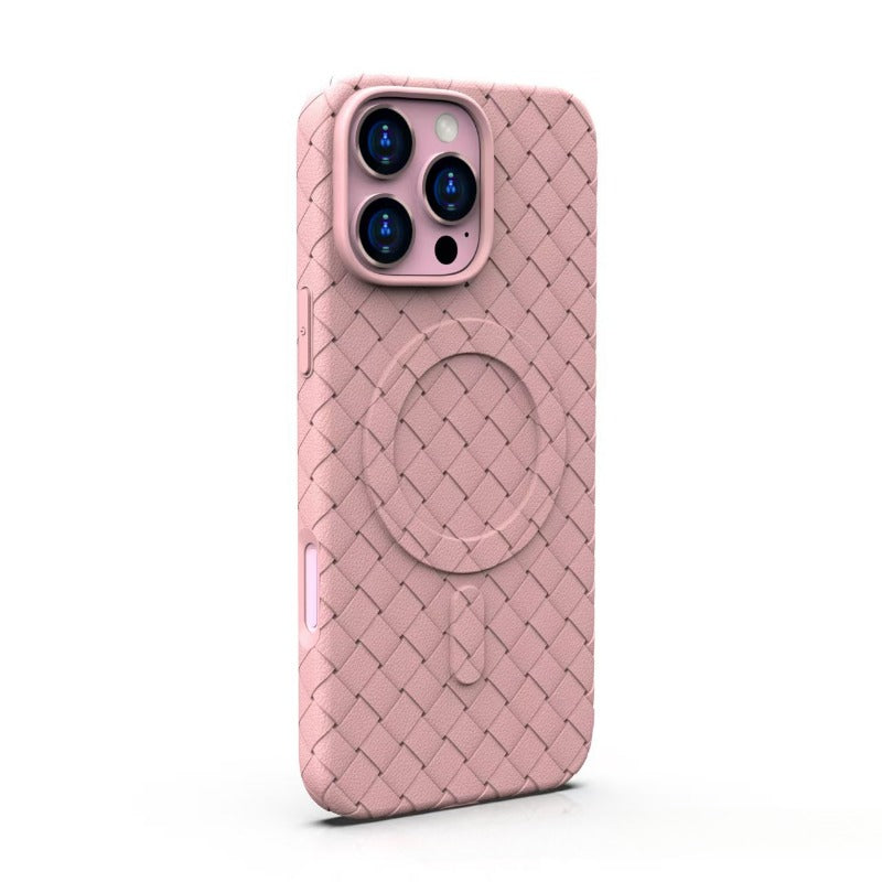 Heat dissipation woven pattern phone case suitable for iPhone