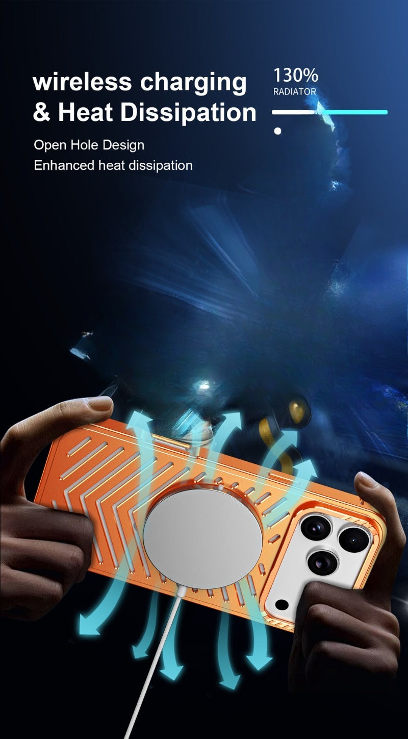 Metal snap-on magnetic phone case for iPhone