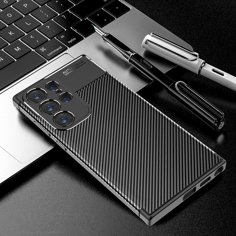 Carbon Fiber Pattern Anti-fall Case For Samsung
