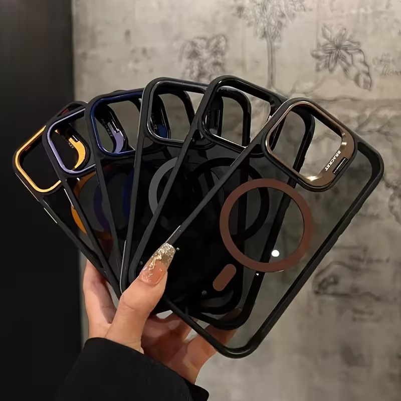 【利盾镜头支架磁吸】适用于iphone 17 16 15 14 13 pro max 17 air   plus系列 带防滑边条支架防刮手机保护壳 商品详情 0