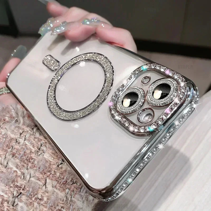New crystal diamond transparent phone case for iPhone