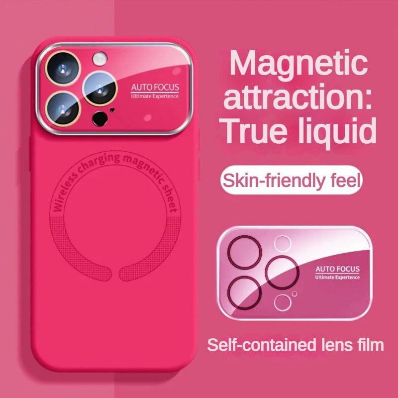 Large window liquid silicone phone case suitable for iPhone