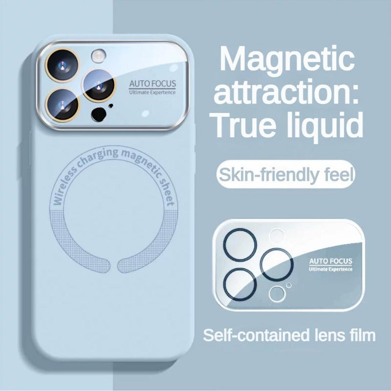 Large window liquid silicone phone case suitable for iPhone